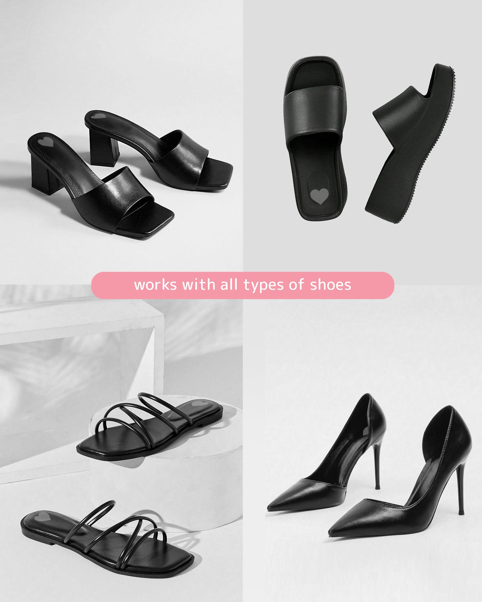 12 pieces - shoe stickers feet adhesive for heels and sandals ©