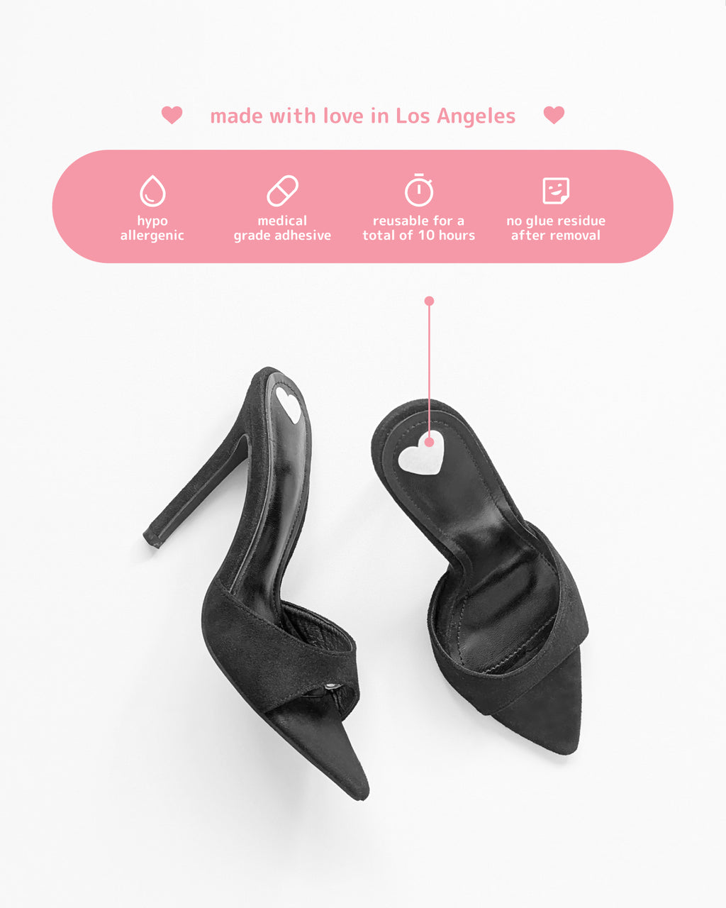 12 pieces - shoe stickers feet adhesive for heels and sandals ©