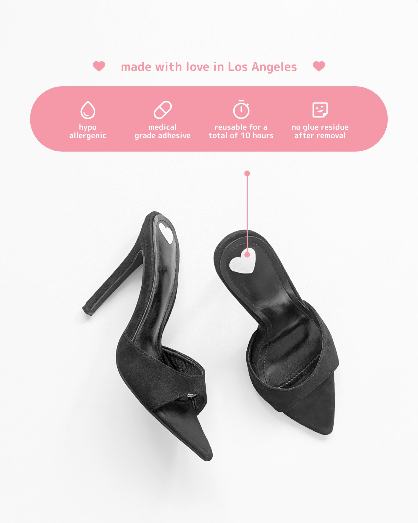 12 pieces - shoe stickers feet adhesive for heels and sandals ©